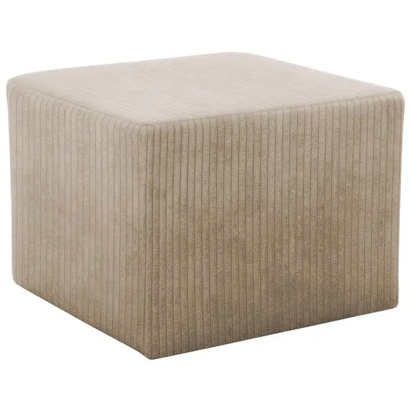 Taburet din textil, taupe