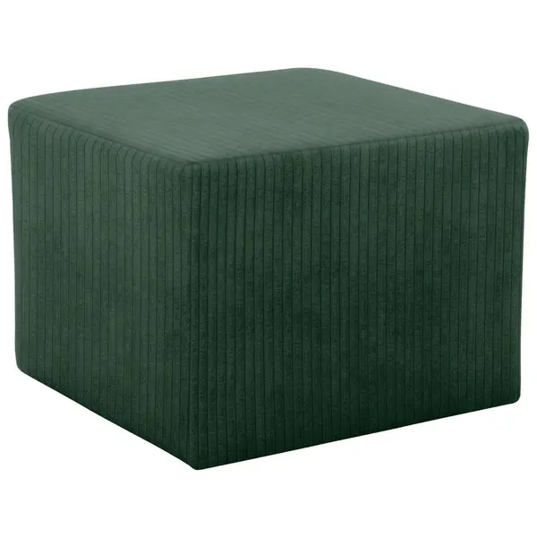 Taburet din textil, verde închis