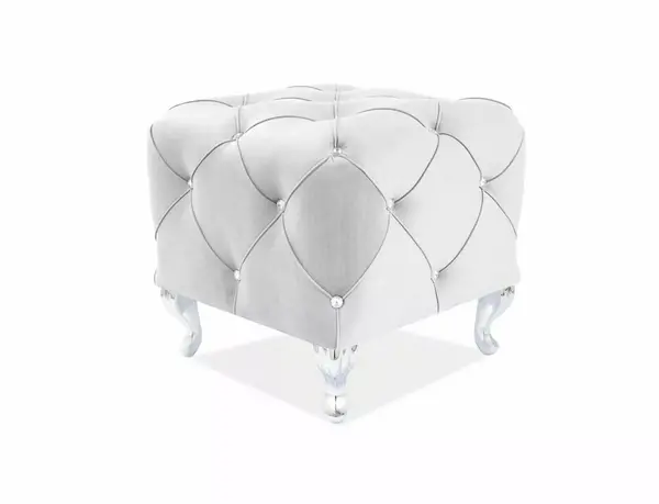 Taburet Hestia K velvet gri deschis Blu03