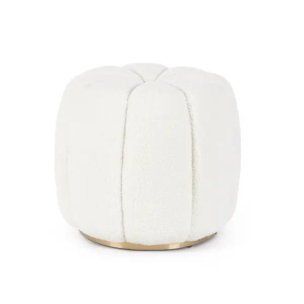 Taburet KAROLINA WHITE Ø44 CM - Alb