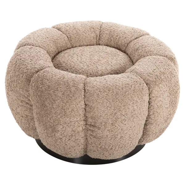 Taburet KRASKO BOUCLE Ø60 CM - Beige