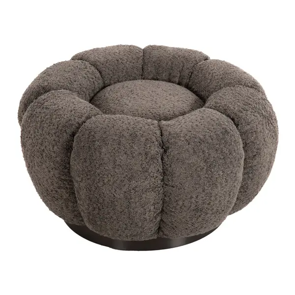 Taburet KRASKO BOUCLE Ø60 CM - Grey