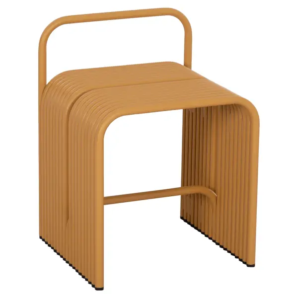 Taburet MIRETA 40 x 38 CM - Mustard