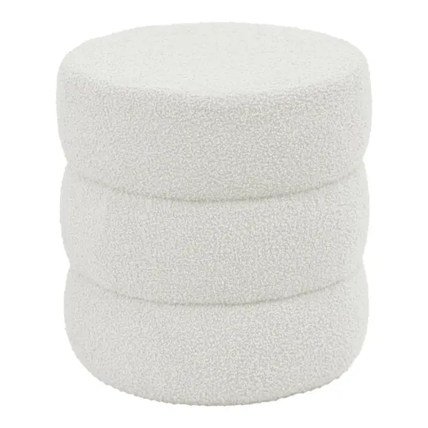 Taburet puf Kioto Pako World Alb 40x40x40 cm
