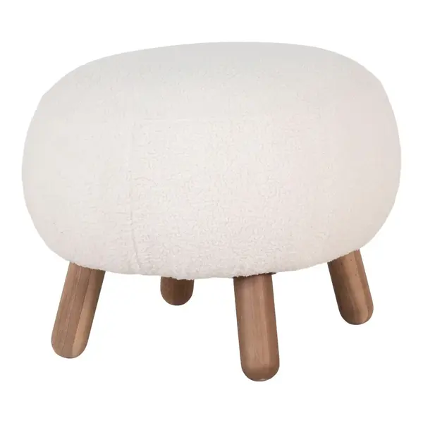 Taburet SAVOY BOUCLE 60 x 50 CM - Alb