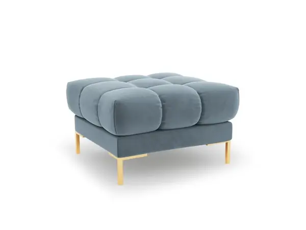 Taburet tapitat Bali velvet/picioare gold – L60 x l60 x h41