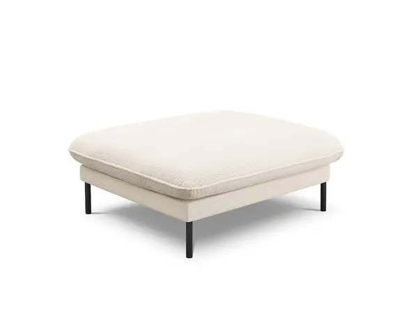 Taburet tapitat Vienna plusat/picioare negre - L100 x l80 x h43 cm