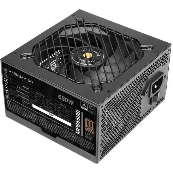 TACENS Sursa alimentare TACENS Mars MPB650SI, 80+ Bronze, 650 W, 24-pin ATX, Negru