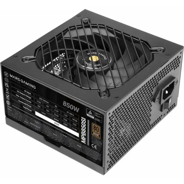 TACENS Sursa alimentare TACENS Mars MPB850PSI, 80+ Bronze, 850 W, 24-pin ATX, Negru