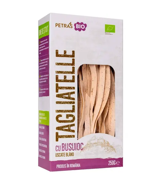Tagliatele eco-bio din grau dur cu busuioc 250g Petras
