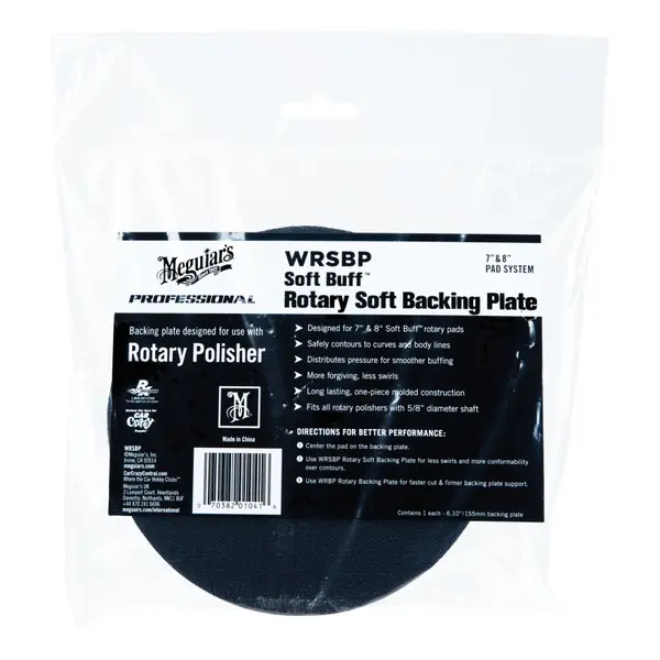 Taler soft pentru rotativa MEGUIAR'S Soft Buff Rotary Soft Backing Plate 155mm
