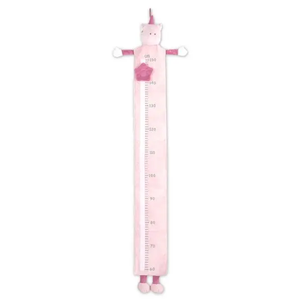 Taliometru din plus Unicorn Pink scala de masurare de la 60 la 150 cm 0 luni+