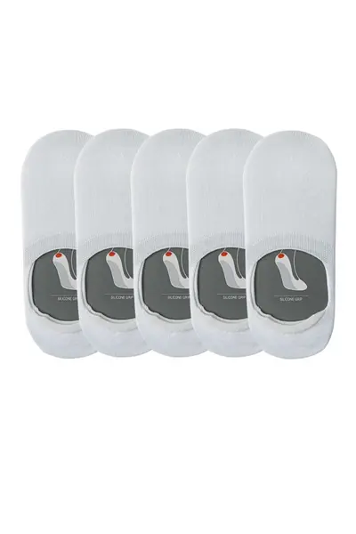 Talpici low-cut barbati Basic White – set de 5 perechi