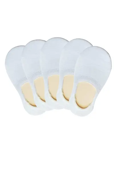 Talpici low-cut dama Basic White – set 5 perechi