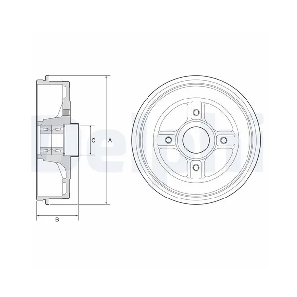 Tambur frana DELPHI BFR624