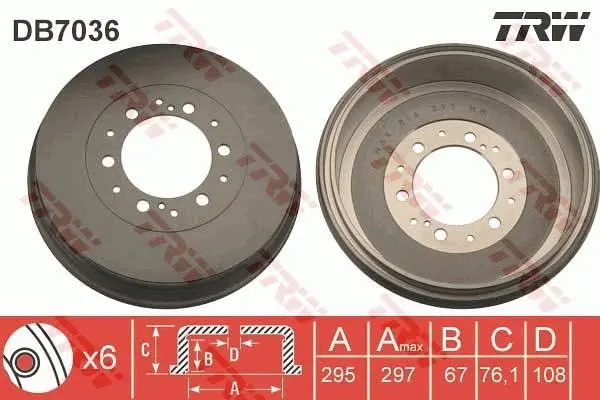 Tambur frana TRW DB7036