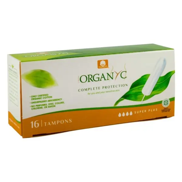 Tampoane din Bumbac Organic Super Plus, 16 Buc, Organyc Bio