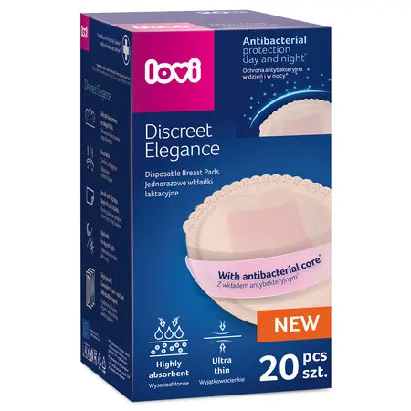 Tampoane pentru san Discreet Elegance, 20 bucati, Nude, LOVI