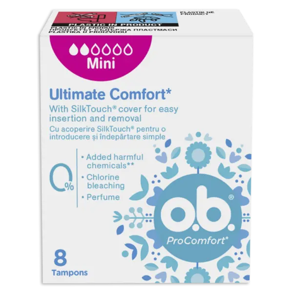 Tampoane Pro Comfort Mini, 8 bucati, Johnson&Johnson