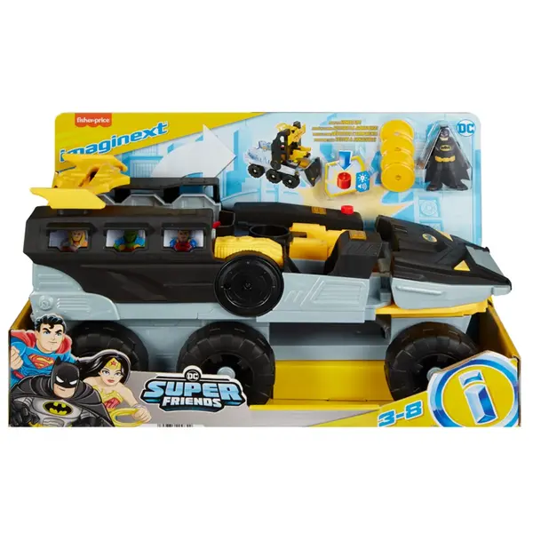 Tanc transformabil cu figurina, Imaginext, Dc Super Friends, Bat-Tank, HVY04