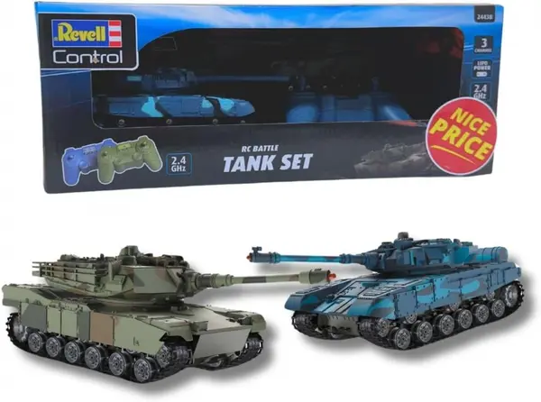 Tancuri radiocomandate Revell - Battle Set cu sunet, 1:52, 2 buc