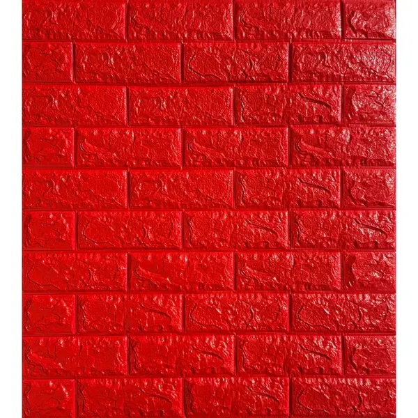 Tapet 3D caramida rosie auto-adeziv pentru interior, 70 x 77 cm