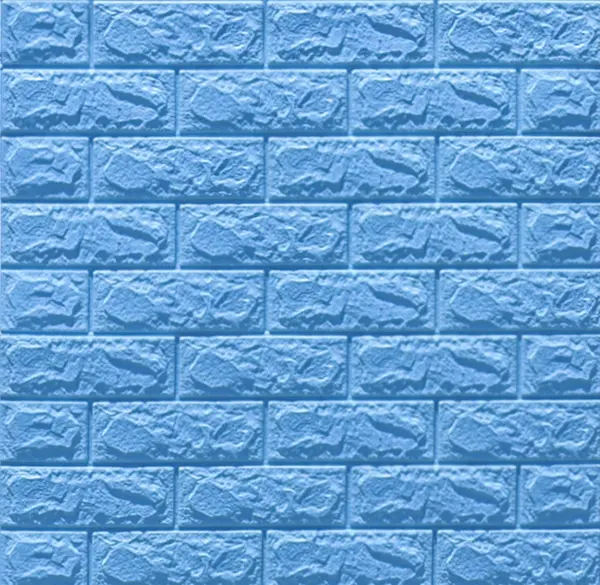 Tapet 3D caramizi albastre, auto-adeziv pentru interior, 70 x 77 cm