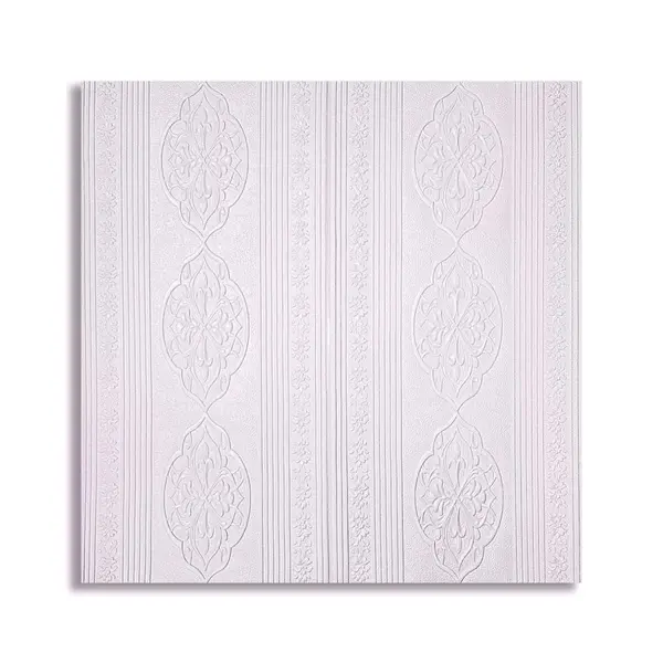 Tapet Elegant Alb cu Ornamente Baroce 3D Textura Gofrata 70x70cm