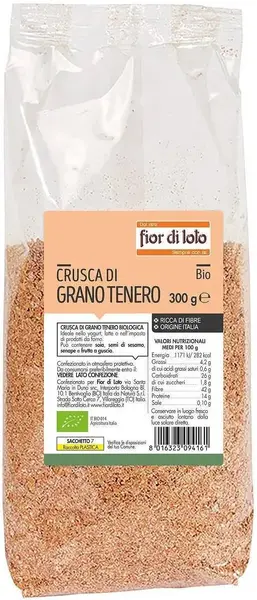 Tărâțe bio de grâu, 300 g, Fior di Loto