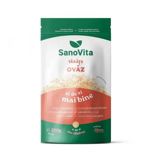 Tarate de Ovaz, Sanovita Zipper, 200 g
