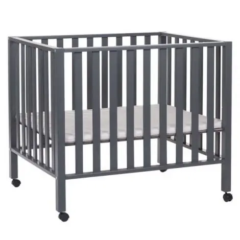 Tarc Childhome 94 cu roti 75x95 cm Lemn, Antracit