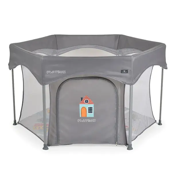 Tarc de joaca Cangaroo Playbox 139 x 118 x 74.5 cm Gri