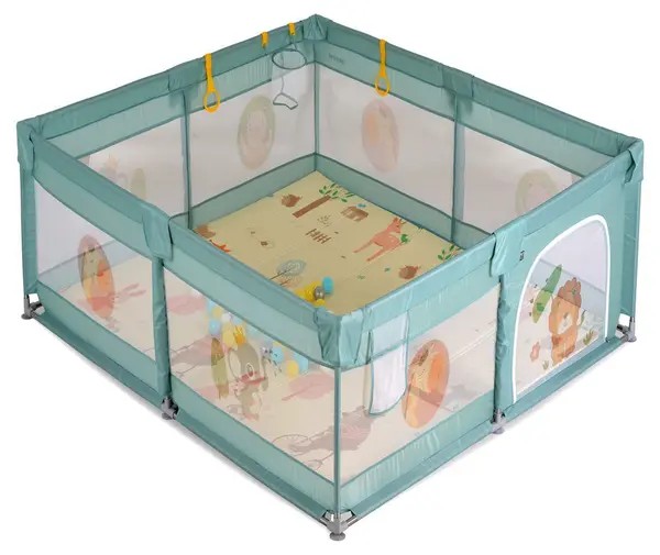 Țarc de joacă cu accesorii Moni - GameZone, 120 x 120 cm, verde