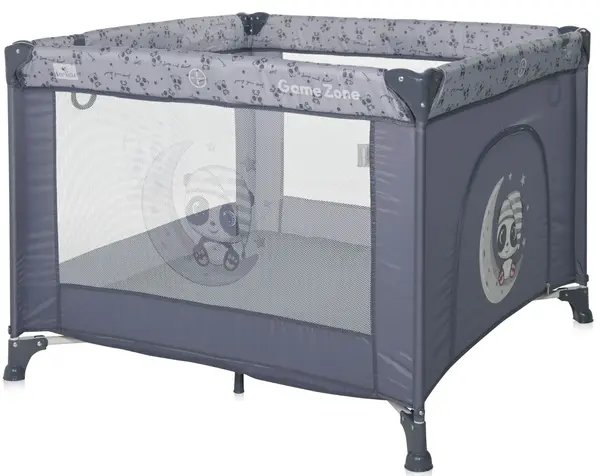Tarc de joaca Game Zone 100 x 100 cm, Lorelli, Cool Grey Pandas