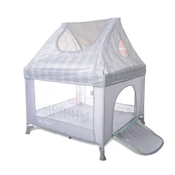 Tarc de joaca pentru copii Lorelli My Place Grey tip casuta 100 x 100 x 125 cm
