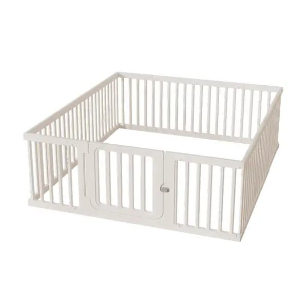 Tarc de joaca pentru copii Nichiduta Safe Play White, 120 x 120 x 65 cm, cu poarta de siguranta, covoras si 100 bile incluse
