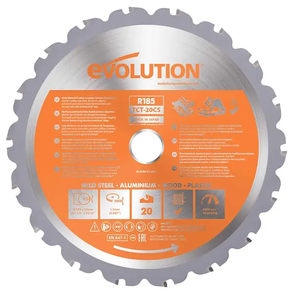 Tarcza TCT wielomateriałowa Evolution 185 mm 20T