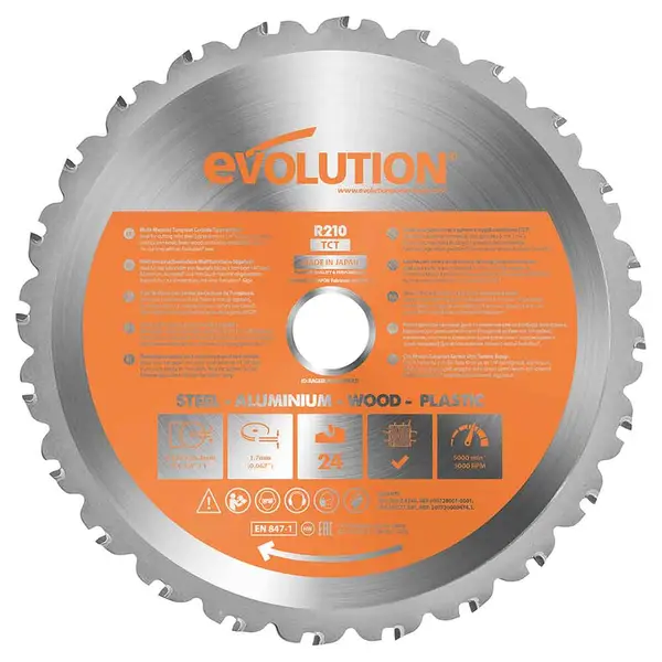 Tarcza TCT wielomateriałowa Evolution 210 mm 24T