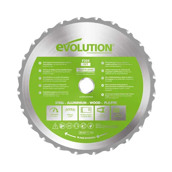 Tarcza wielomateriałowa Evolution 255 mm 24T