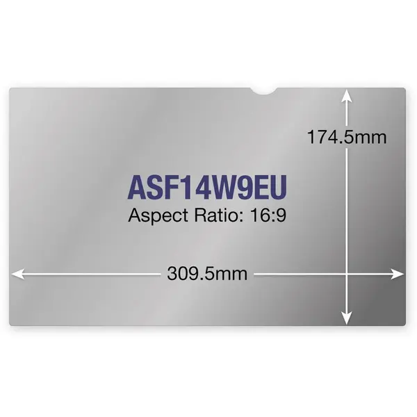 Targus Filtru de confidentialitate Targus, Widescreen (16:9) 14 inch, 174.5 mm x 309.5 mm