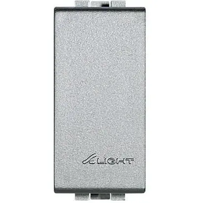 Tasta falsa 1 modul Living Light Bticino NT4950, argintiu