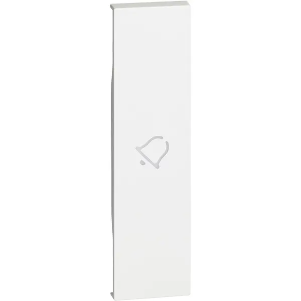Tasta iluminabila simbol sonerie 1 modul Bticino Living Now KW01D, alb
