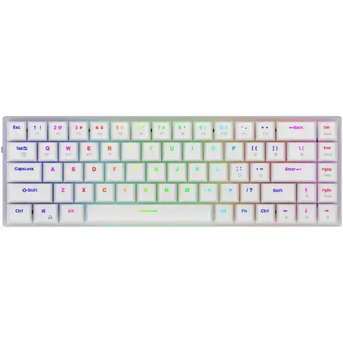 Tastatura AQIRYS Agena, Wireless 2.4 GHz, Bluetooth, USB (Alb)