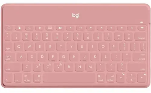 Tastatura bluetooth Logitech Keys-to-go Ultra-light, pentru iPhone, iPad, Apple TV, Mac, layout US (Roz)