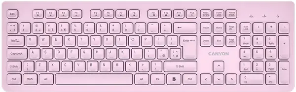 Tastatură Canyon - HKB-W01, wireless, roz