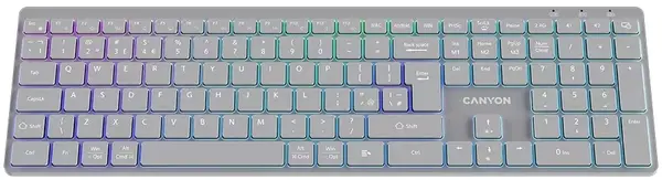 Tastatură Canyon - HKB-W11, fără fir, gri