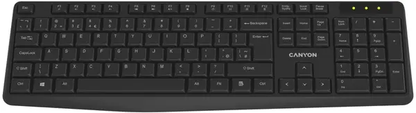 Tastatură Canyon - KB-W01, wireless, negru