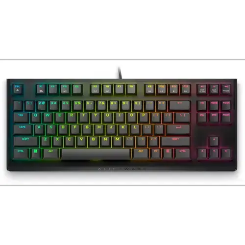 Tastatura cu fir, Dell, Alienware, AW420K, USB, cu iluminare RGB, Negru