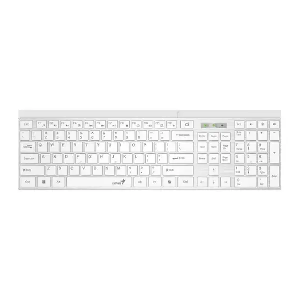 Tastatura cu fir Genius SlimStar 126, Alb