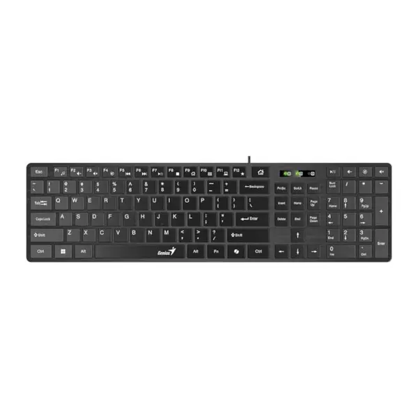 Tastatura cu fir Genius SlimStar 126, Negru
